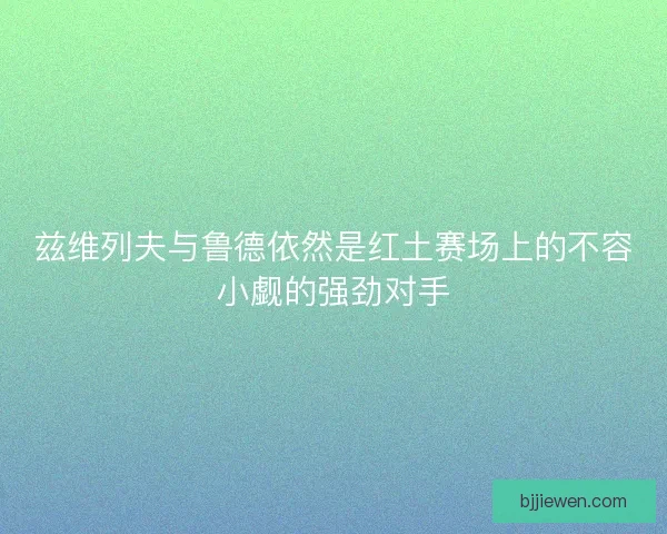 兹维列夫与鲁德依然是红土赛场上的不容小觑的强劲对手